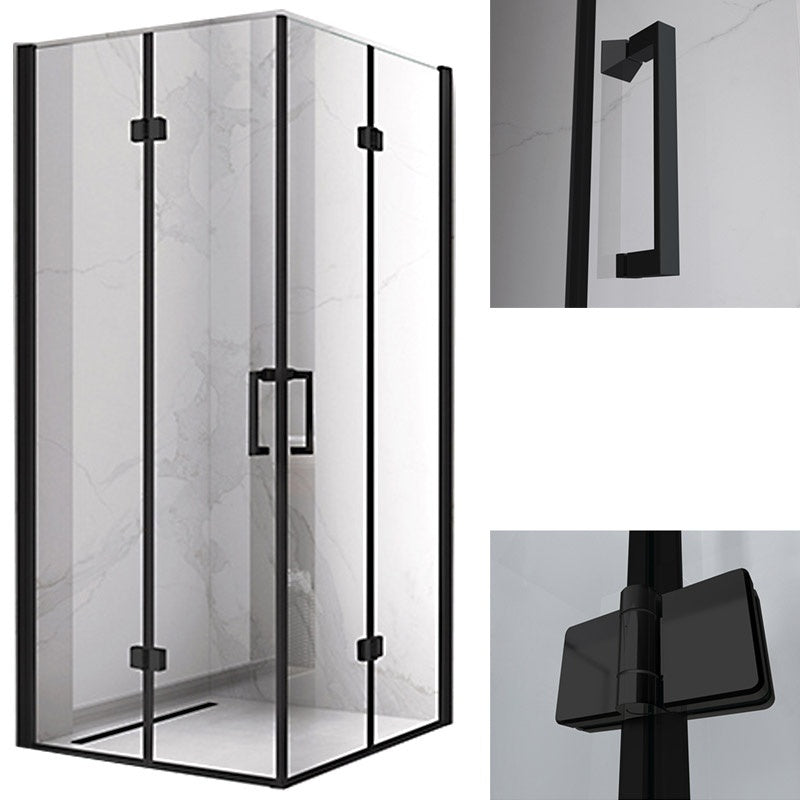 KABINA PRYSZNICOWA KWADRATOWA KZ08B CZARNA 80x80 CM KZ08B-BL-80