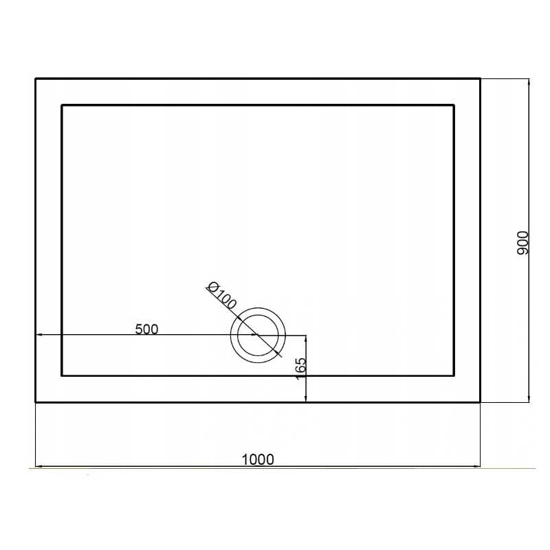 KABINA PRYSZNICOWA PROSTOKĄTNA + BRODZIK KZ13A/ST04A CHROM/BIAŁY 100x90 CM KZ13A+ST04A