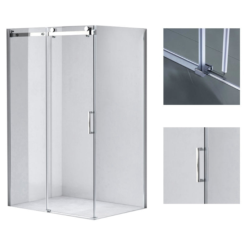 KABINA PRYSZNICOWA PROSTOKĄTNA KZ203B CHROM 110x80 CM KZ203B-110X80