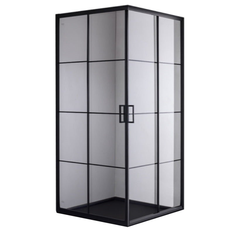 KABINA PRYSZNICOWA KWADRATOWA Z BRODZIKIEM BL32B/SXL02B CZARNA/CZARNY 90x90 BL32B+SXL02B-BL-90