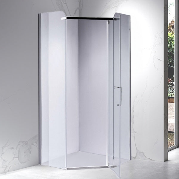 KABINA PRYSZNICOWA PIĘCIOKĄTNA KZ91A CHROM 80x80 CM KZ91A-80