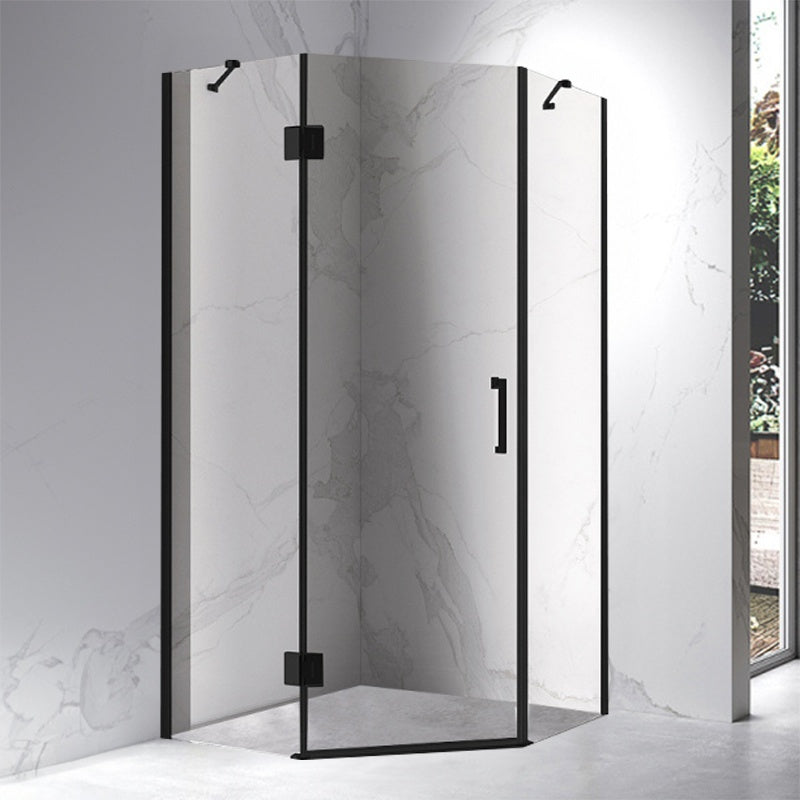 KABINA PRYSZNICOWA PIĘCIOKĄTNA KZ10B CZARNA 90x90 CM KZ10B-BL-90