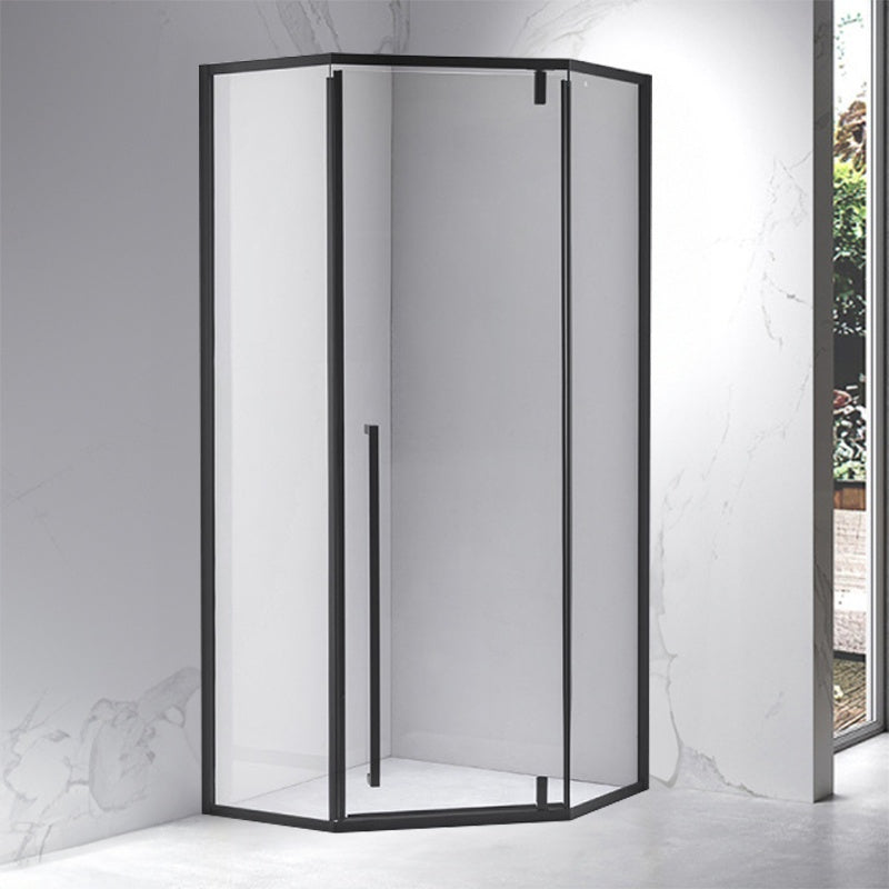 KABINA PRYSZNICOWA PIĘCIOKĄTNA BS07A CZARNA 80x80 CM BS07A-80