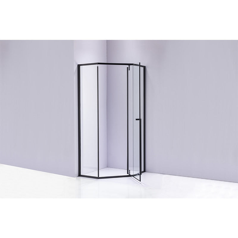 KABINA PRYSZNICOWA PIĘCIOKĄTNA BS07B CZARNA 90x90 CM BS07B-90