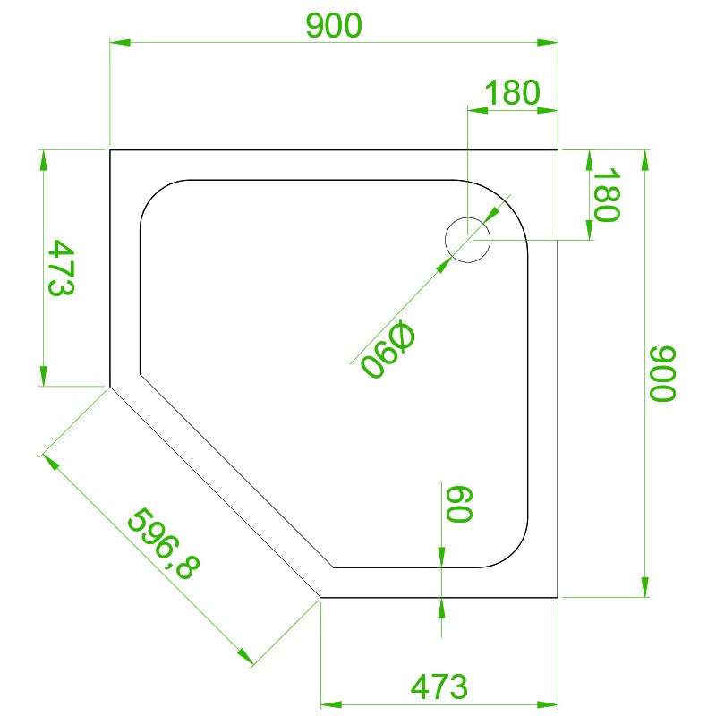 KABINA PRYSZNICOWA Z BRODZIKIEM 90X90 BS07B+ST07B BS07B+ST07B-BL