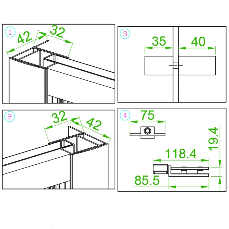 KABINA PRYSZNICOWA Z BRODZIKIEM 90X90 BS07B+ST07B BS07B+ST07B-BL
