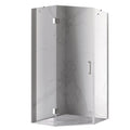 KABINA PRYSZNICOWA PIĘCIOKĄTNA KZ10A CHROM 80x80 CM KZ10A-80
