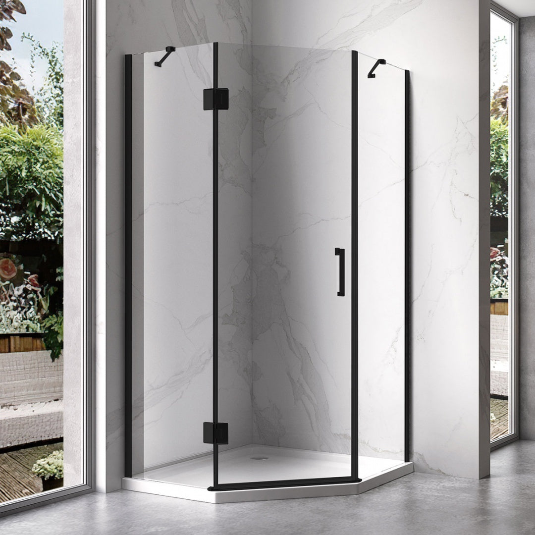 KABINA PRYSZNICOWA PIĘCIOKĄTNA KZ10B ZŁOTA 90x90 CM KZ10B-BL+ST08B-WH