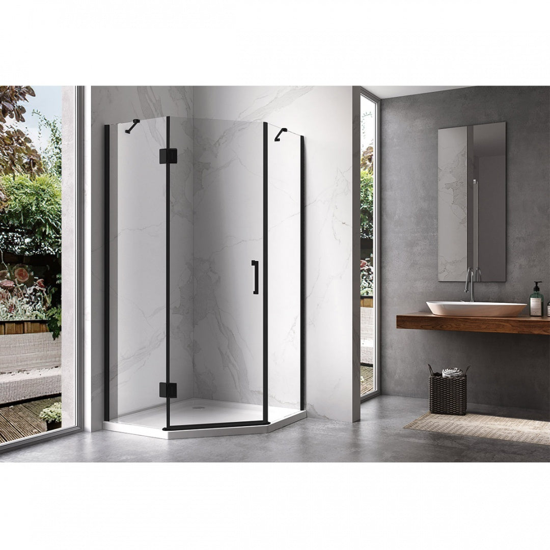 KABINA PRYSZNICOWA PIĘCIOKĄTNA KZ10B ZŁOTA 90x90 CM KZ10B-BL+ST08B-WH