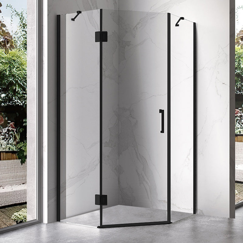 KABINA PRYSZNICOWA PIĘCIOKĄTNA KZ10C CZARNA 100x100 CM KZ10C-BL-100