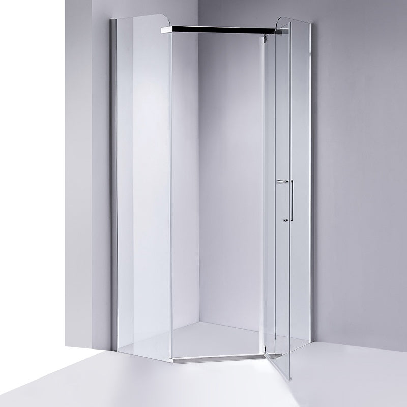 KABINA PRYSZNICOWA PIĘCIOKĄTNA KZ91A CHROM 80x80 CM KZ91A-80