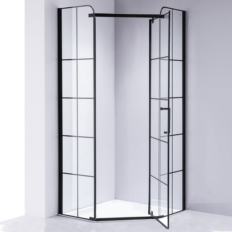 KABINA PRYSZNICOWA PIĘCIOKĄTNA BS06B CZARNA 90x90 CM BS06B-90