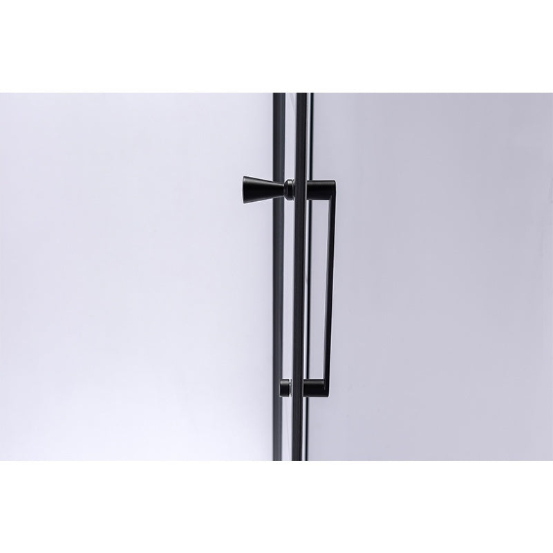 KABINA PRYSZNICOWA PIĘCIOKĄTNA BS06B CZARNA 90x90 CM BS06B-90