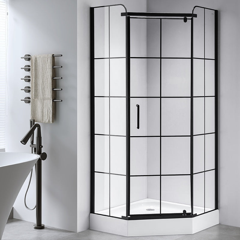 KABINA PRYSZNICOWA PIĘCIOKĄTNA BS06A CZARNA 80x80 CM BS06A-80