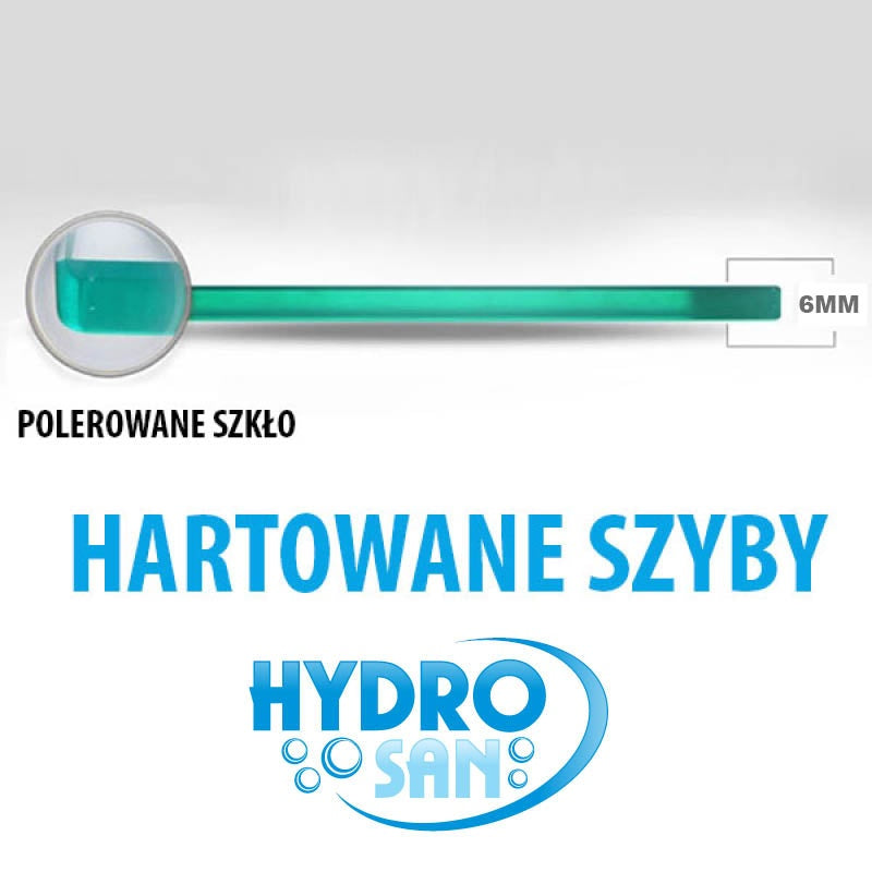 KABINA PRYSZNICOWA PROSTOKĄTNA BS03A CZARNA 100x90 CM BS03A-100X90