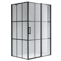 KABINA PRYSZNICOWA PROSTOKĄTNA BS03C CZARNA 120x90 CM BS03C-120X90