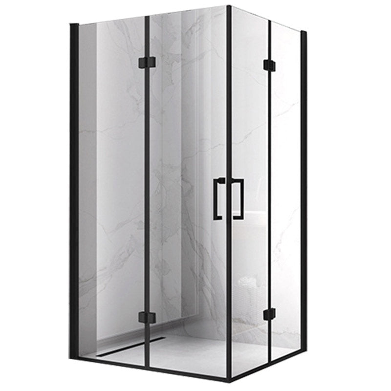 KABINA PRYSZNICOWA PROSTOKĄTNA KZ12C CZARNA 110X80 CM KZ12C-BL-110X80