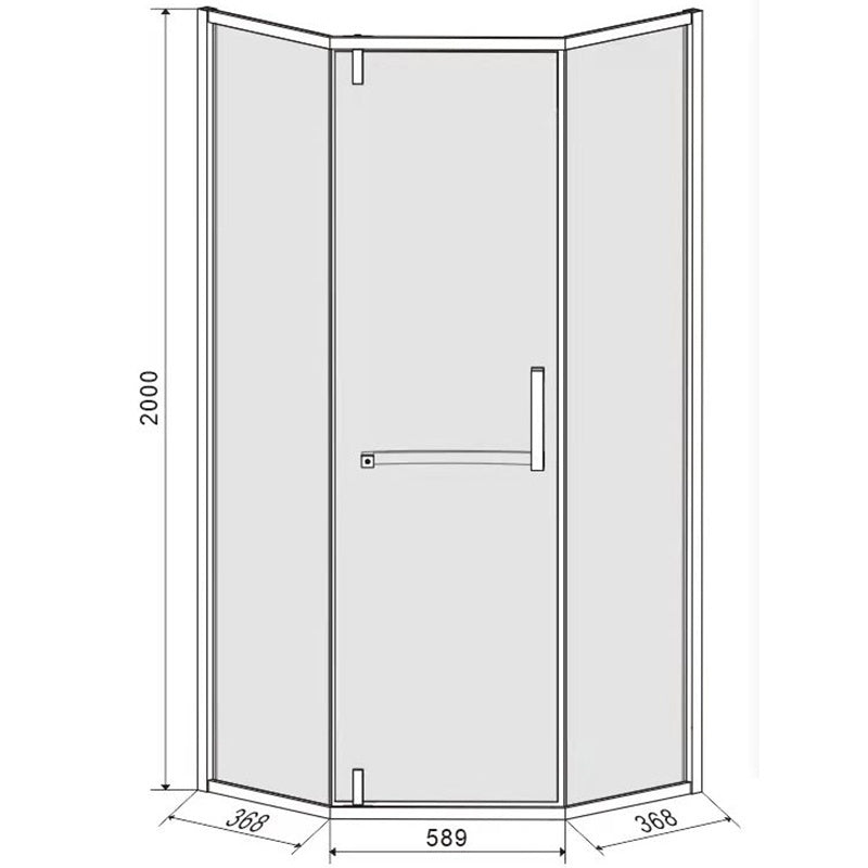 KABINA PRYSZNICOWA PIĘCIOKĄTNA + BRODZIK KZ4026A/SXL07A CZARNA/CZARNY 80x80 KZ4026A-BL+SXL07A-BL
