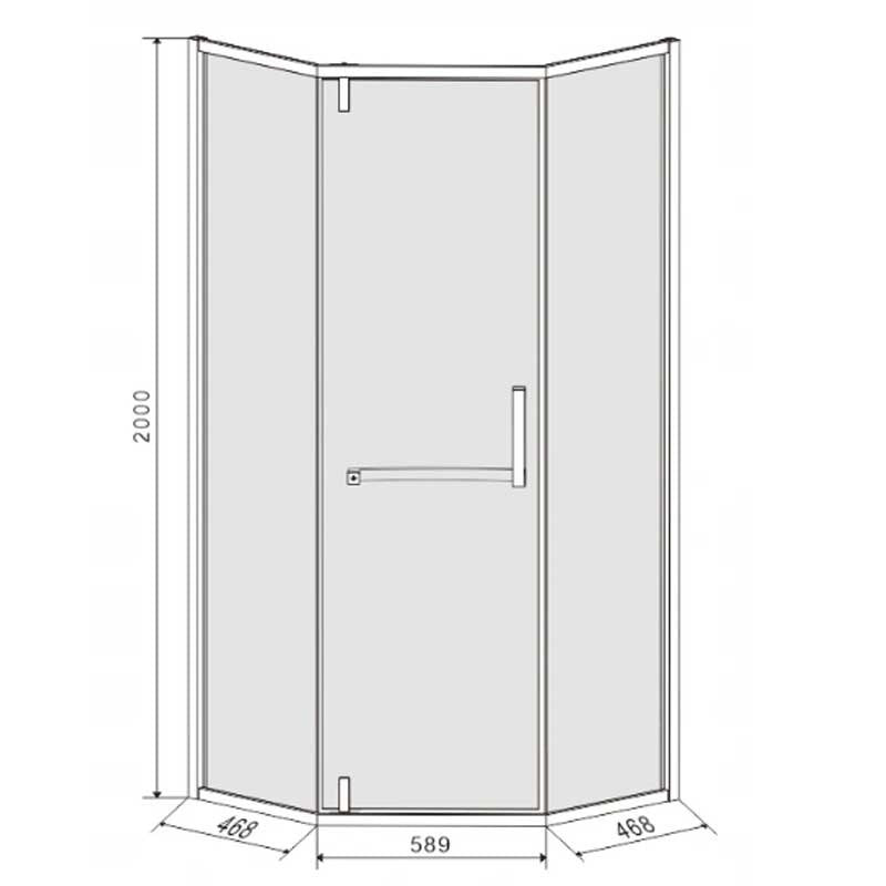 KABINA PRYSZNICOWA PIĘCIOKĄTNA Z BRODZIKIEM KZ4026B/SXL07B CZARNA/CZARNY 90x90 CM KZ4026B-BL+SXL07B-BL