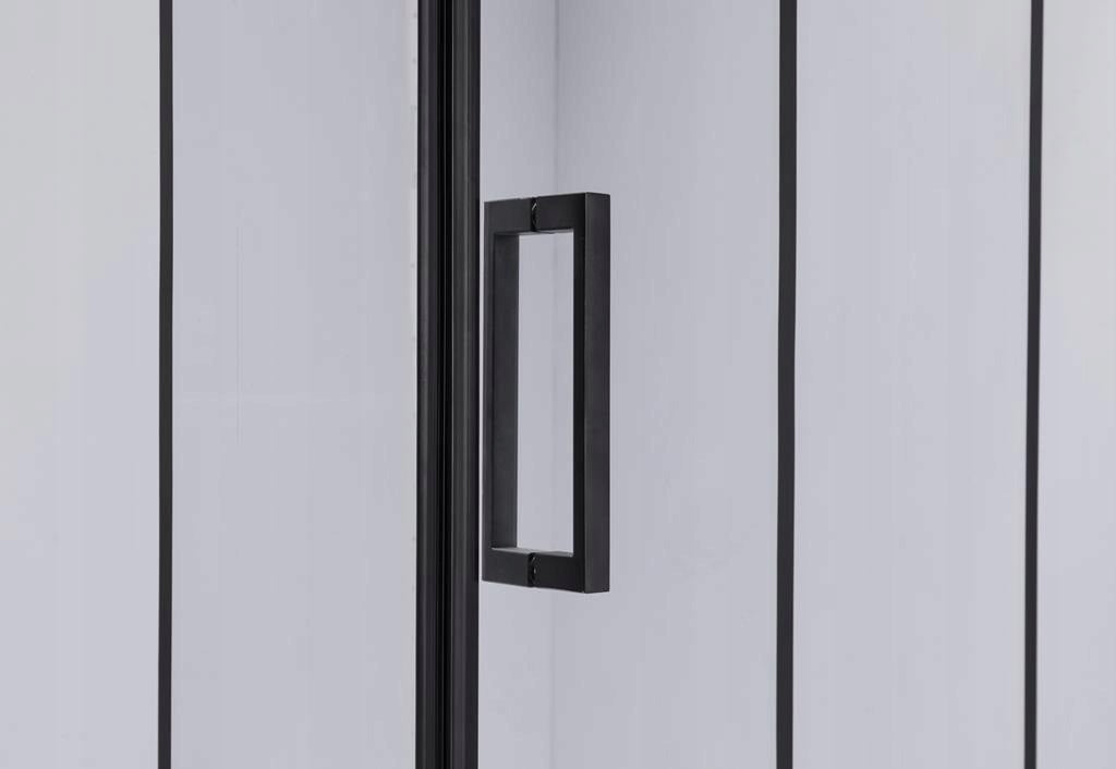 KABINA PRYSZNICOWA KWADRATOWA Z BRODZIKIEM BS13B/ST02B CZARNA/BIAŁY 90x90CM BS13B+ST02B-WH