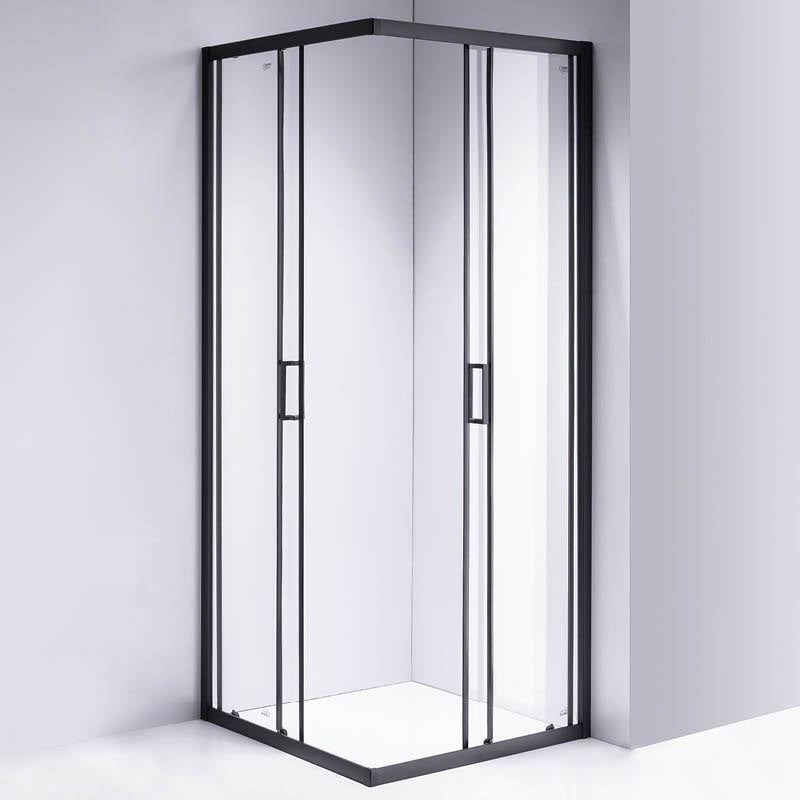 KABINA PRYSZNICOWA KWADRATOWA Z BRODZIKIEM BL30B/SXL02B CZARNA/CZARNY 90x90 BL30B+SXL02B-BL-90