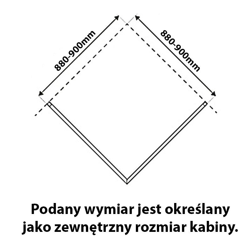 KABINA PRYSZNICOWA KWADRATOWA Z BRODZIKIEM BL30B/SXL02B CZARNA/CZARNY 90x90 BL30B+SXL02B-BL-90
