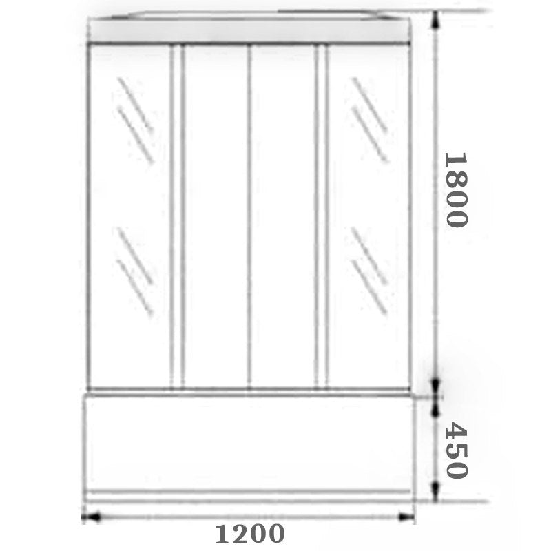 KABINA PRYSZNICOWA Z HYDROMASAŻEM WSH6804 120x85 CM WSH6804-120X85