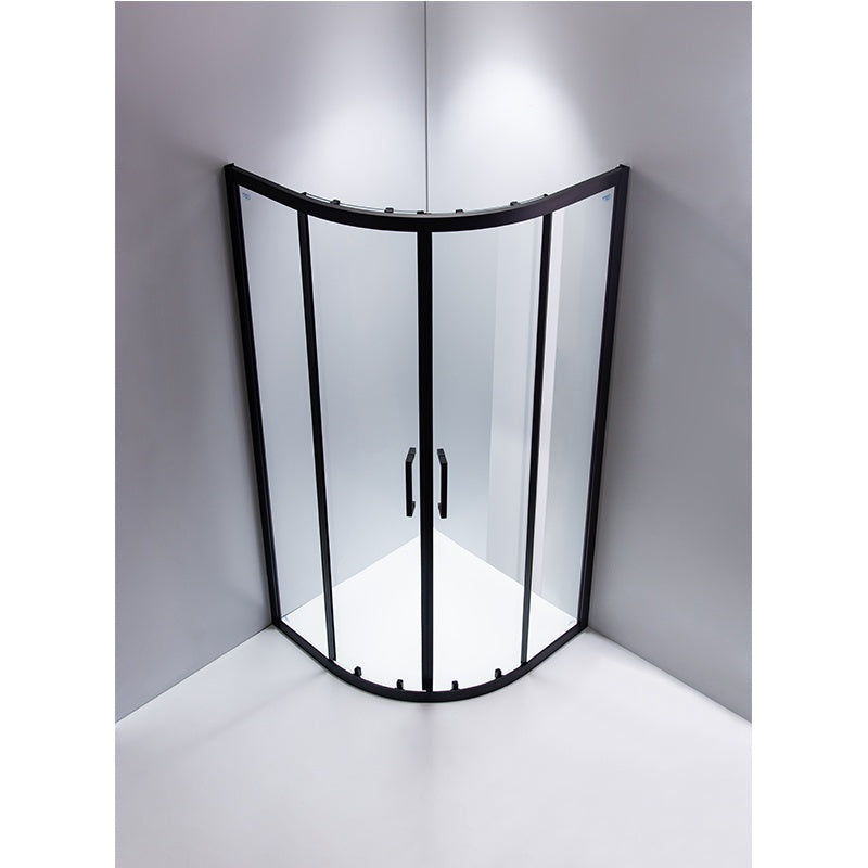 KABINA PRYSZNICOWA PÓŁOGRĄGŁA BS01B CZARNA 90x90 CM BS01B-90
