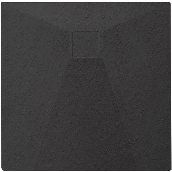 KABINA PRYSZNICOWA KWADRATOWA Z BRODZIKIEM KZ102B/RIKO CHROM/CZARNY 90x90 CM KZ102B+RIKO-BL-90