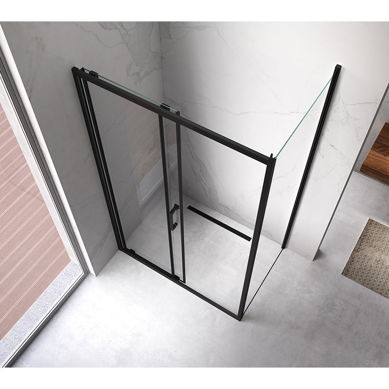 KABINA PRYSZNICOWA PROSTOKĄTNA KZ103B CZARNA 110x80 CM KZ103B-BL-110X80