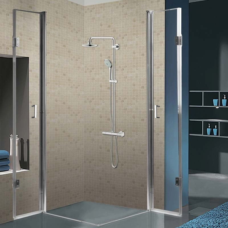 KABINA PRYSZNICOWA KWADRATOWA KZ1290B CHROM 90x90 CM KZ1290B-90X90