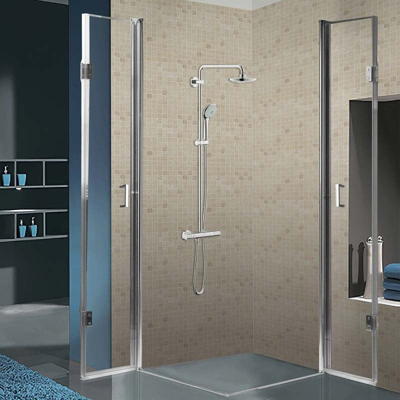 KABINA PRYSZNICOWA KWADRATOWA KZ1290B CHROM 90x90 CM KZ1290B-90X90
