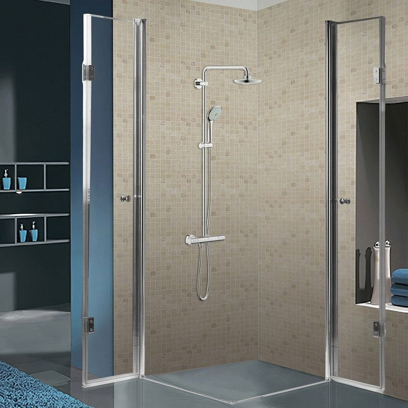 KABINA PRYSZNICOWA KWADRATOWA + BRODZIK KZ1290C/ST06A CHROM/CZARNY 100x100 KZ1290C+ST06A-BL