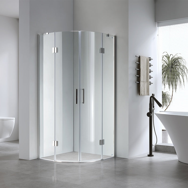 KABINA PRYSZNICOWA PÓŁOKRĄGŁA KZ92A CHROM 80x80 CM KZ92A-80