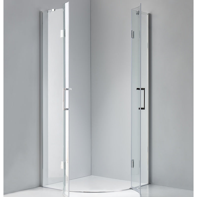KABINA PRYSZNICOWA PÓŁOKRĄGŁA KZ92A CHROM 80x80 CM KZ92A-80