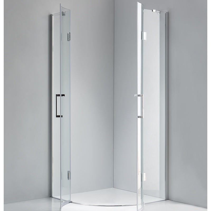 KABINA PRYSZNICOWA PÓŁOKRĄGŁA KZ92A CHROM 80x80 CM KZ92A-80