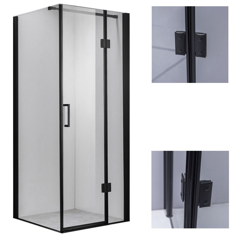 KABINA PRYSZNICOWA KWADRATOWA KZ1390A CZARNA 80x80 CM KZ1390A-BL-80