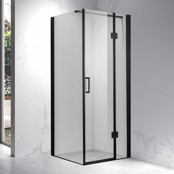 KABINA PRYSZNICOWA KWADRATOWA KZ1390A CZARNA 80x80 CM KZ1390A-BL-80
