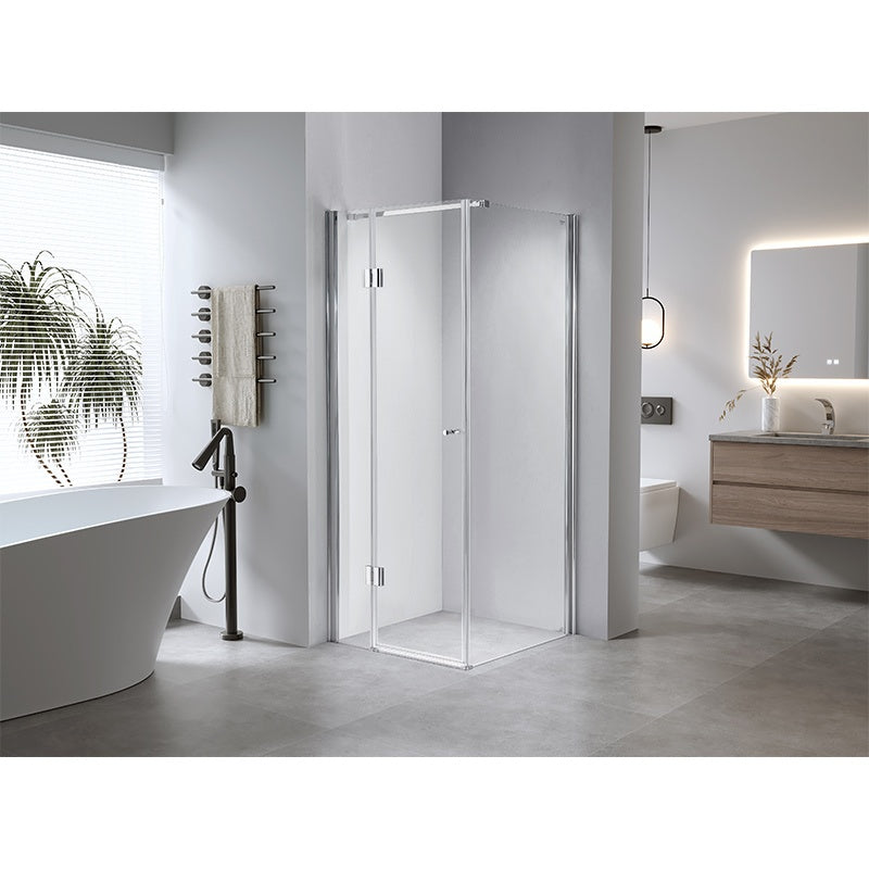 KABINA PRYSZNICOWA KWADRATOWA Z BRODZIKIEM KZ1390A/ST02A CHROM/BIAŁY 80x80 CM KZ1390A+ST02A-WH