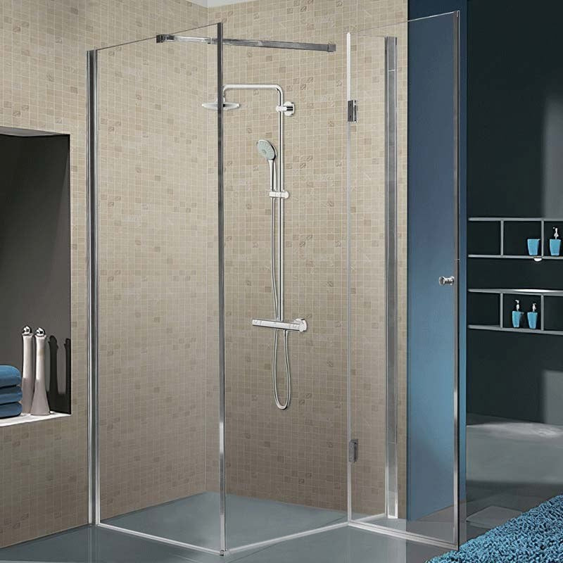 KABINA PRYSZNICOWA KWADRATOWA Z BRODZIKIEM KZ1390A/ST02A CHROM/BIAŁY 80x80 CM KZ1390A+ST02A-WH