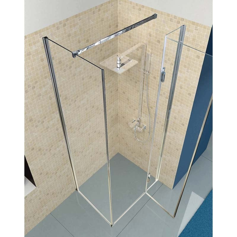 KABINA PRYSZNICOWA KWADRATOWA Z BRODZIKIEM KZ1390A/ST02A CHROM/BIAŁY 80x80 CM KZ1390A+ST02A-WH