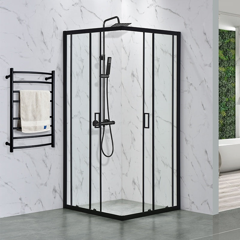 KABINA PRYSZNICOWA KWADRATOWA Z BRODZIKIEM BL31A/SXL02A CZARNA/BIAŁY 80x80 CM BL31A+SXL02A-WH