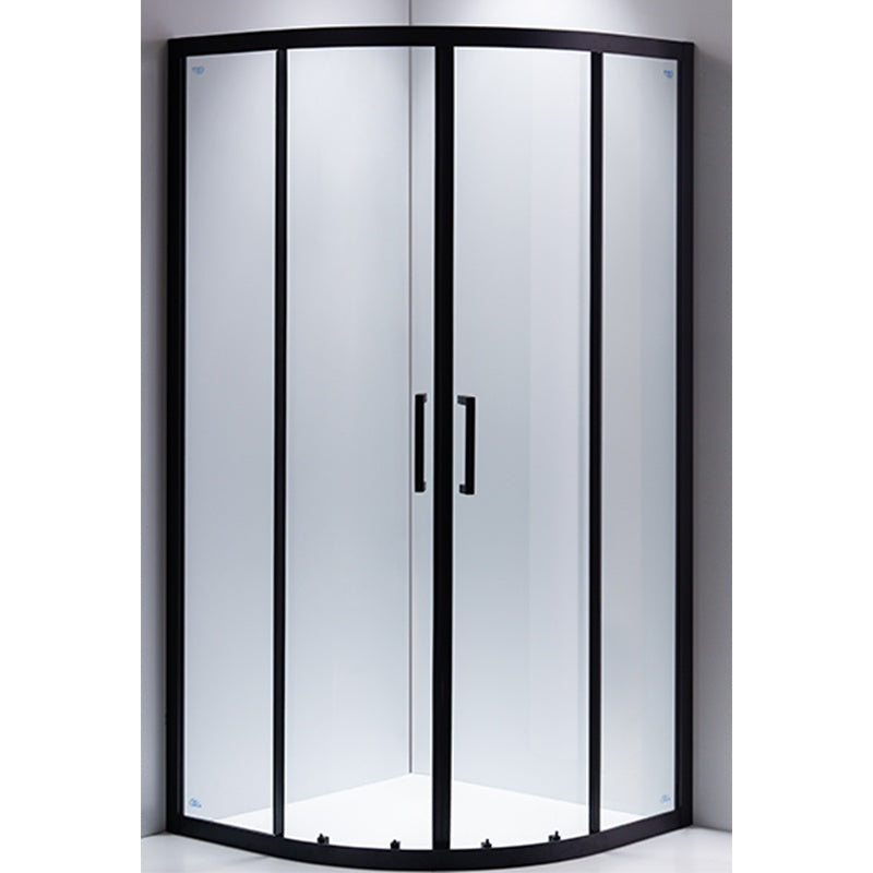 KABINA PRYSZNICOWA PÓŁOKRĄGŁA Z BRODZIKIEM BS01B/SXL01B CZARNA/BIAŁY 90x90 BS01B+SXL01B-WH