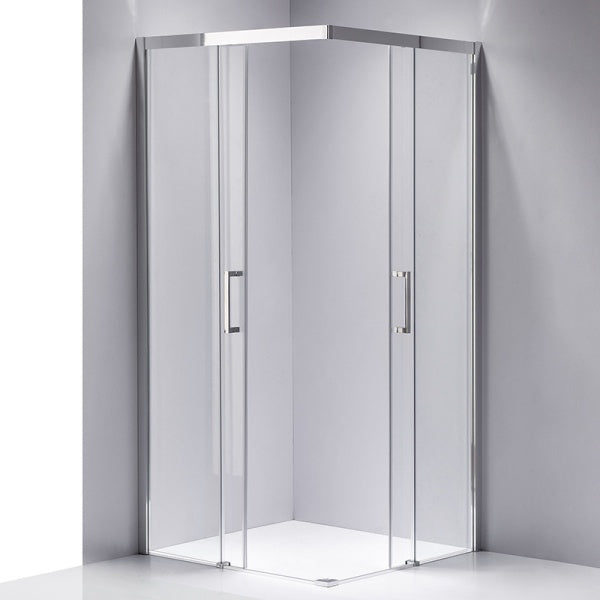 KABINA PRYSZNICOWA KWADRATOWA Z BRODZIKIEM KZ90B/RIKO CHROM/CZARNY 90x90 CM KZ90B+RIKO-BL-90