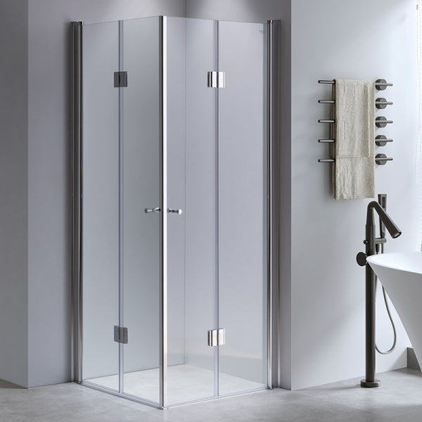 KABINA PRYSZNICOWA KWADRATOWA + BRODZIK KZ1290C/ST06A CHROM/BIAŁY 100x100CM KZ1290C+ST06A-WH