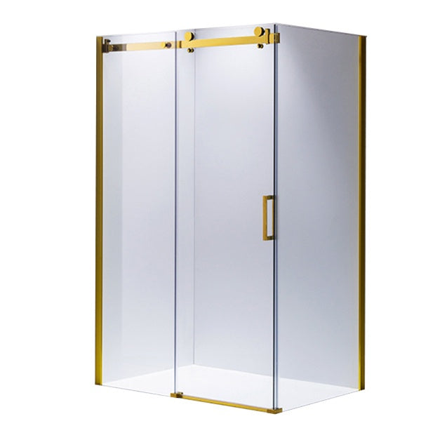 KABINA PRYSZNICOWA PROSTOKĄTNA KZ202A ZŁOTA 100x90 CM KZ202A-GL-100X90