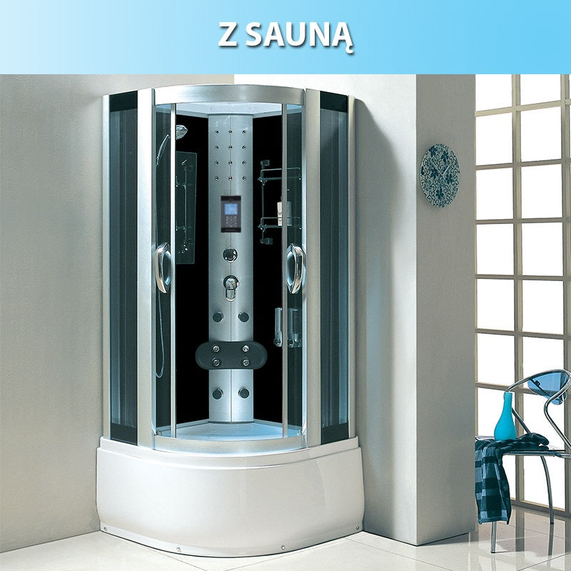KABINA PRYSZNICOWA Z HYDROMASAŻEM I SAUNĄ LIMA 9911AS 90x90 CM LIMA-9911AS-90