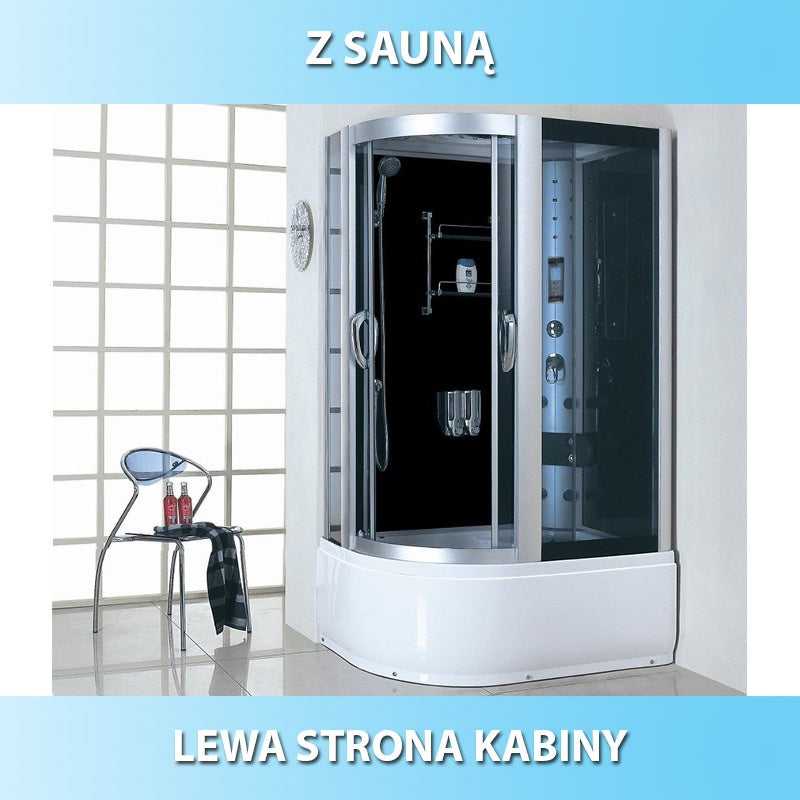 KABINA PRYSZNICOWA Z HYDROMASAŻEM I SAUNĄ VICTORIA 9912LS LEWA 120x85 CM VICTORIA-9912LS-120