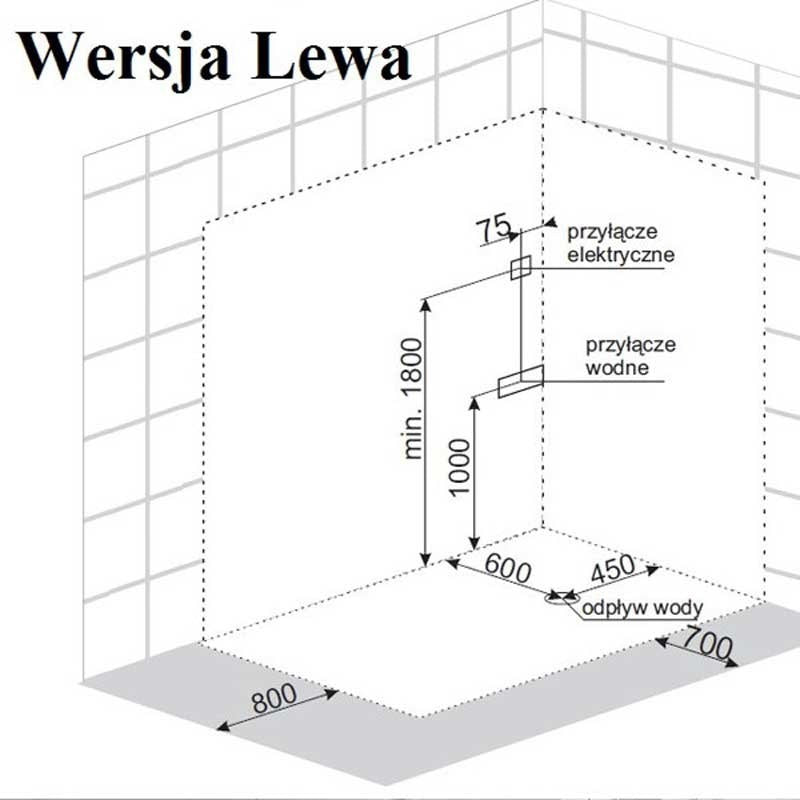 KABINA PRYSZNICOWA Z HYDROMASAŻEM I SAUNĄ VICTORIA 9912LS LEWA 120x85 CM VICTORIA-9912LS-120
