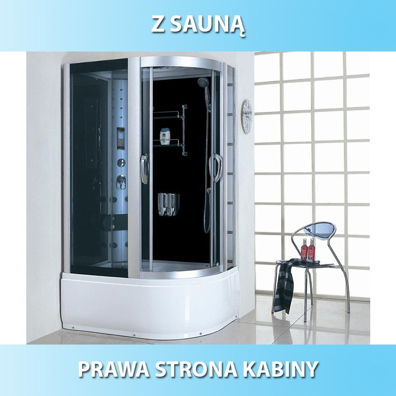 KABINA PRYSZNICOWA Z HYDROMASAŻEM I SAUNĄ VICTORIA 9912RS PRAWA 120x85 CM VICTORIA-9912RS-125